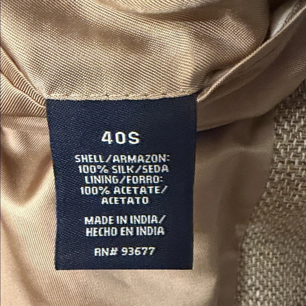 Stafford Light Brown Blazer 100% silk